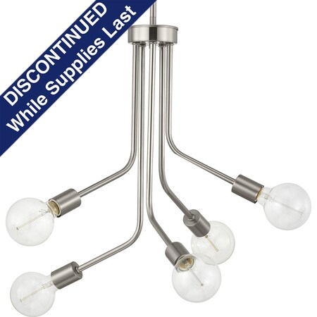 Progress Lighting Zag Collection Five-Light Chandelier P400149-009